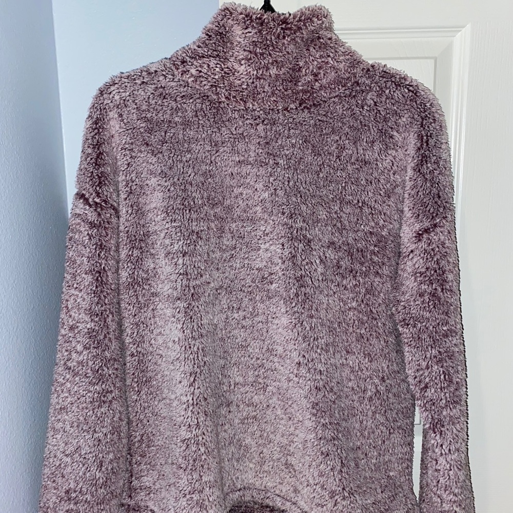 Women’s plush Sherpa mock top